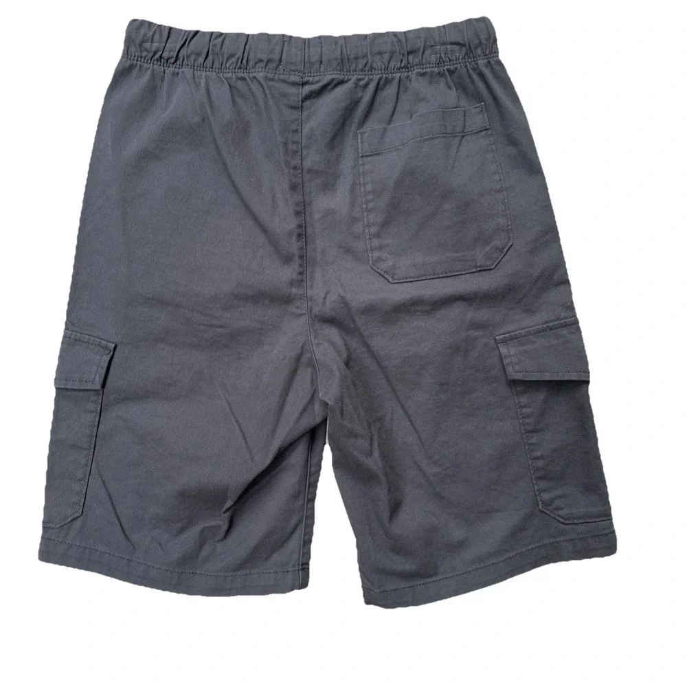 Old Navy‎ Boys Cargo Shorts XXL 18 Gray Elastic Waist Pockets Casual Youth